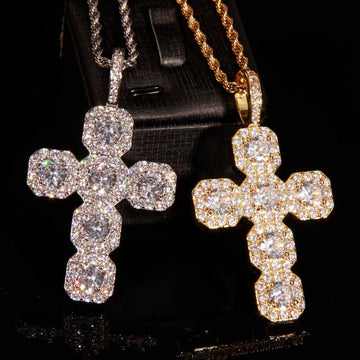 Round Diamond Cross Pendant ZUU KING